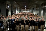More than 300 Soldiers from the Pennsylvania National Guard are sworn in as deputy officers by Lt. Kervin Johnson at the Washington, D.C., National Guard Armory, Jan. 18, 2013.