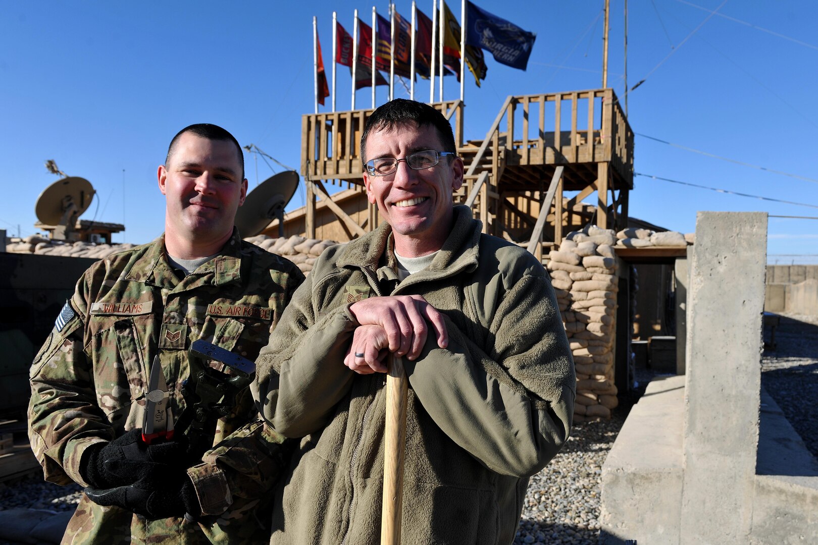 Tech. Sgt. Kody Jorgensen and Staff Sgt. Zachery Williams say they're teaching valuable skills to Afghan farmers.