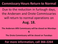 130809- Commissary returns to normal hours