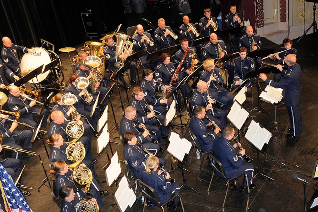 The Band of the Midwest performs at the Orpheum Theater.

Photo courtesy of TSgt Todd Pendleton, 182 AW Public Affairs