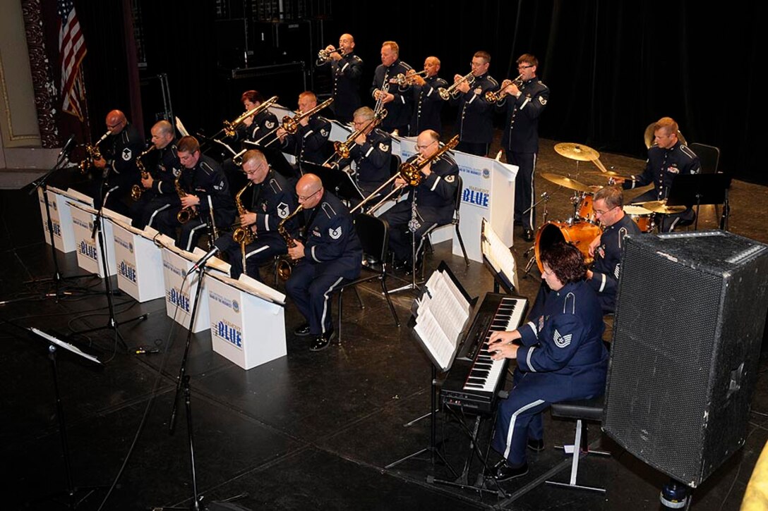 Harmony in Blue performs at the Orpheum Theater.

Photo courtesy of TSgt Todd Pendleton, 182 AW Public Affairs