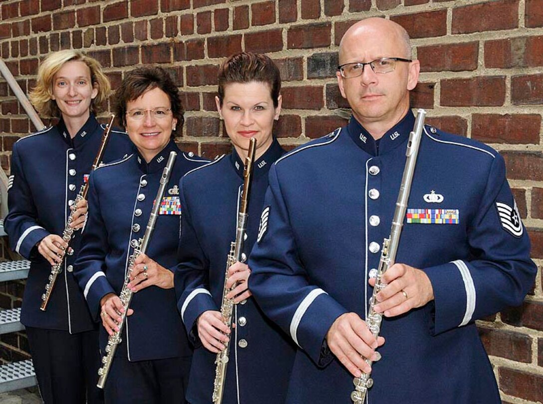 The Flute Quartet from the Band of the Midwest.

Photo courtesy of TSgt Todd Pendleton, 182nd AW Public Affairs