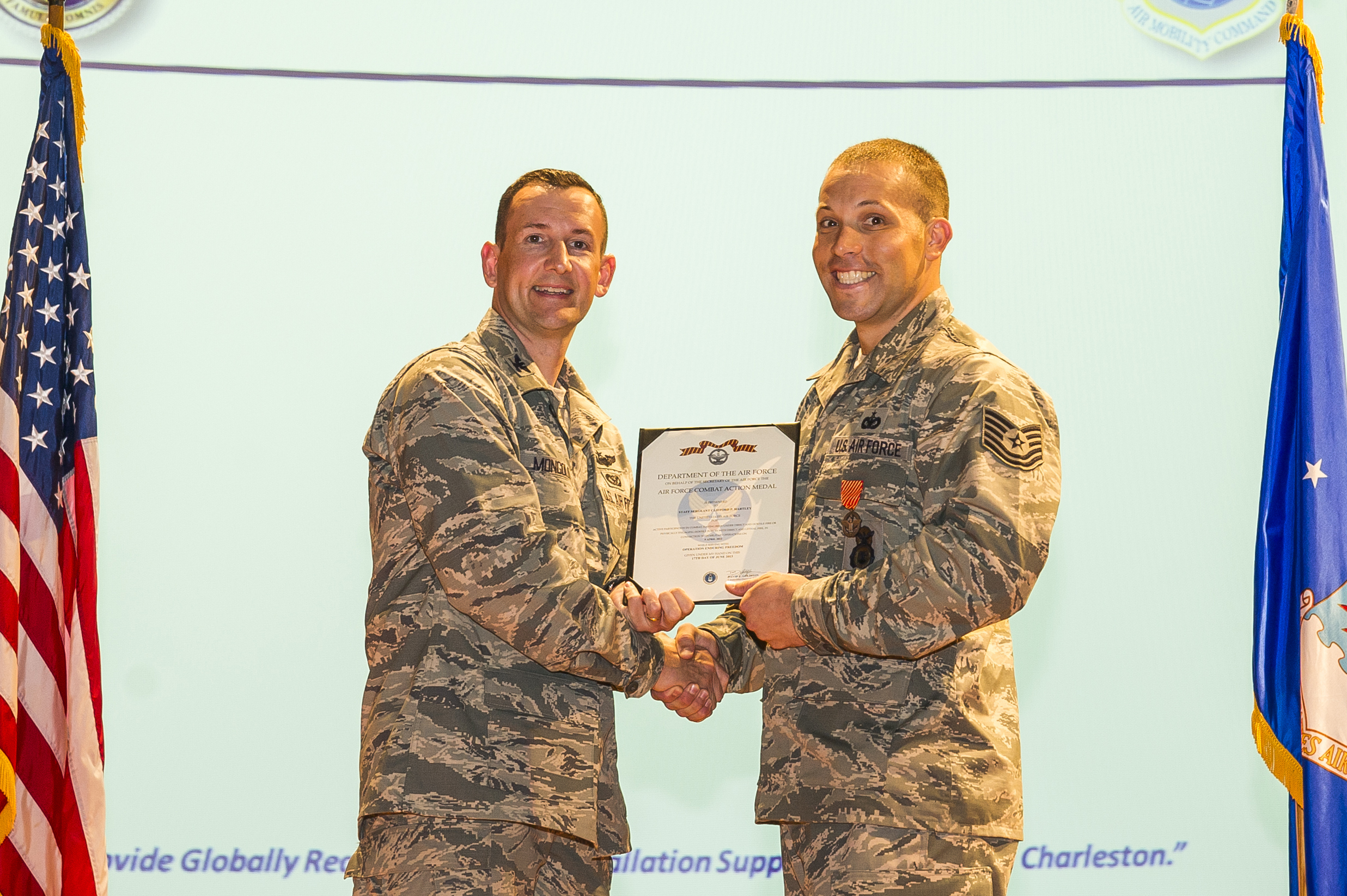 Airman S Actions In Support Of Oef Result With Afcam Joint Base Charleston Display