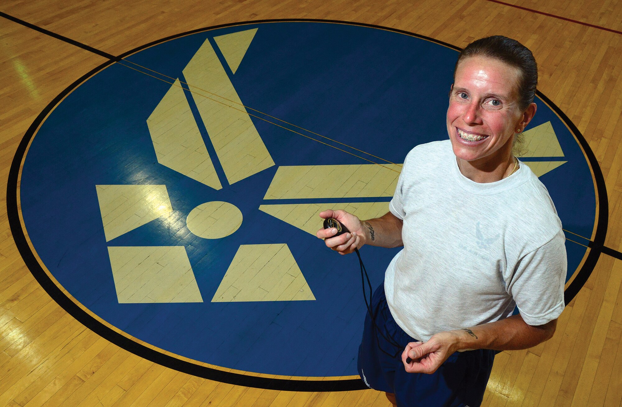 WRIGHT-PATTERSON AIR FORCE BASE, Ohio - Staff Sgt. Jennifer M. Godsey, 445th Force Support Squadron Services apprentice and physical training leader, is the August 2013 445th Airlift Wing Spotlight Performer. (U.S. Air Force photo/ Tech. Sgt. Frank Oliver)