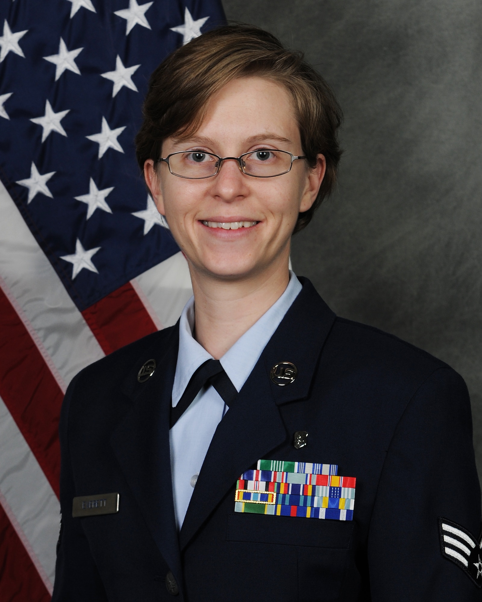 Staff Sgt. (then Senior Airmen) Lauren Everett was recently announced as one of the service's top enlisted members and named one of the 12 Outstanding Airmen of the Year for 2013. Everett is an Aerospace Medical Service journeyman assigned to the 48th Inpatient Squadron as a maternal child care technician at RAF Lakenheath. (U.S. Air Force photo by Senior Airman Lausanne Genuino/Released)