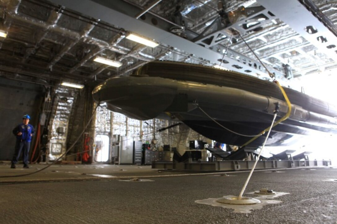 The Littoral Combat Ship USS Independence (LCS 2) is capable of operating three different mission packages: mine, surface and anti-submarine warfare. The lightweight, highly maneuverable ship can reach speeds upwards of 40 knots or near 50 mph, making it one of the most versatile and unique ships available today.