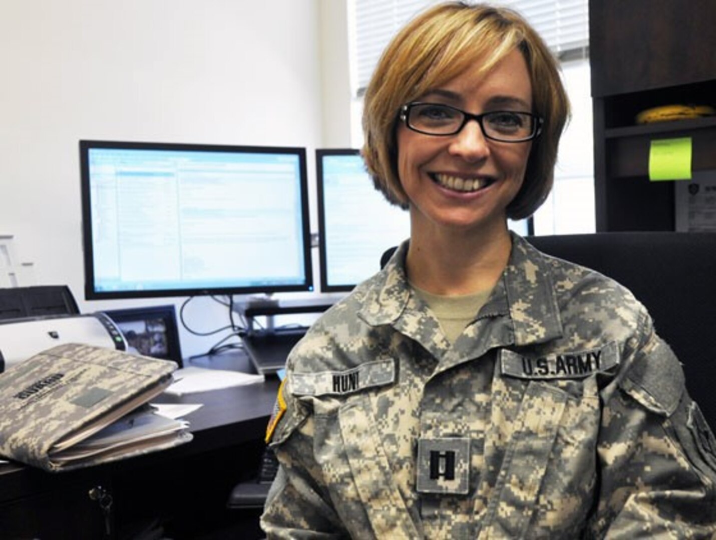 The Florida National Guard's Capt. Jennifer Hunt was chosen as one of the 2013 Department of Defense's Sexual Assault Prevention and Response Office (SAPRO) Exceptional Sexual Assault Response Coordinators (SARC), representing all National Guard SARCs in the nation.