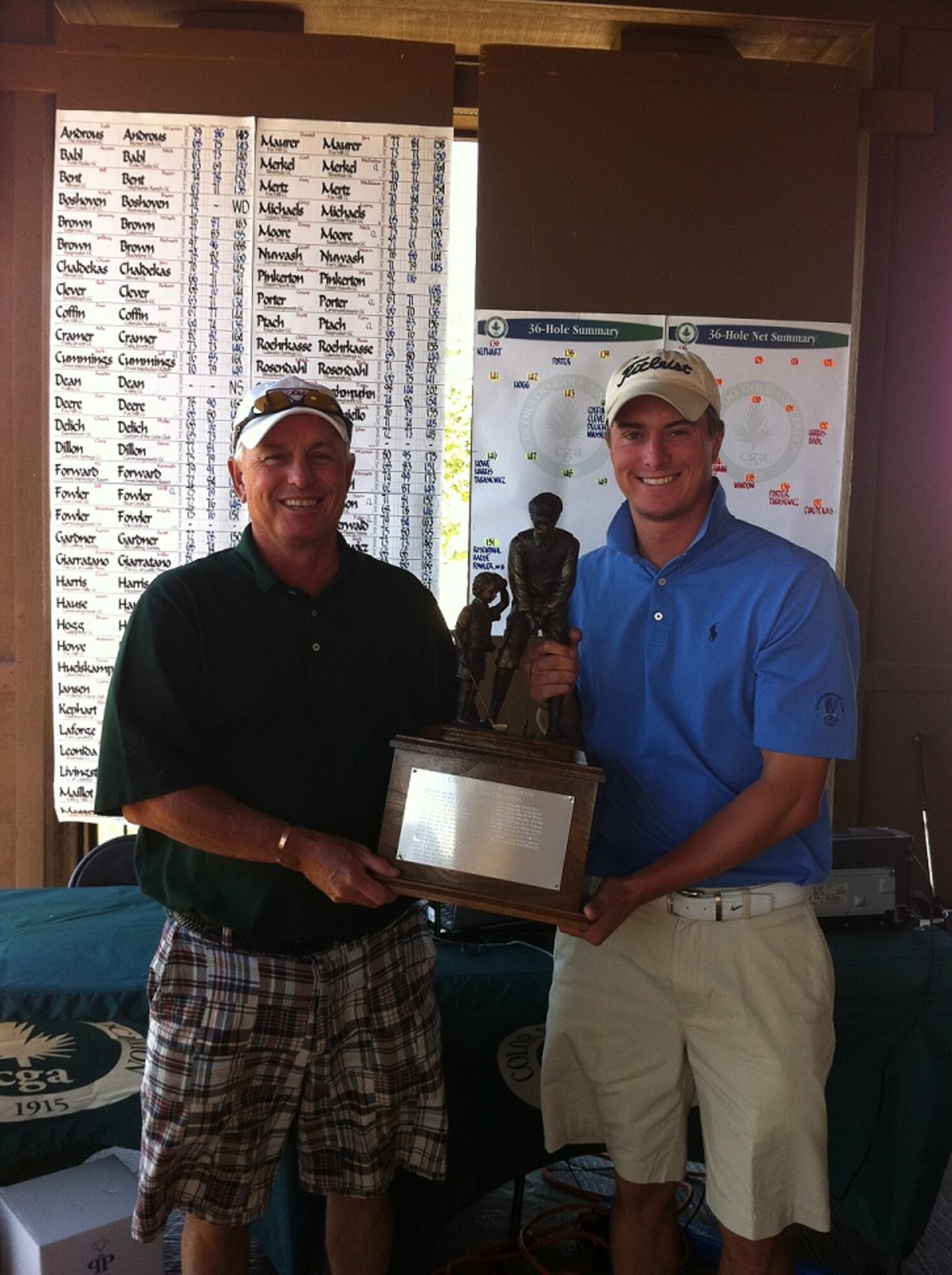 Alex Kephart, right, with his father, Gary Kephart. Gary will caddie for his son at the 2013 U.S. Amateur Championship Aug. 12. (U.S. Air Force/Courtesy Photo)