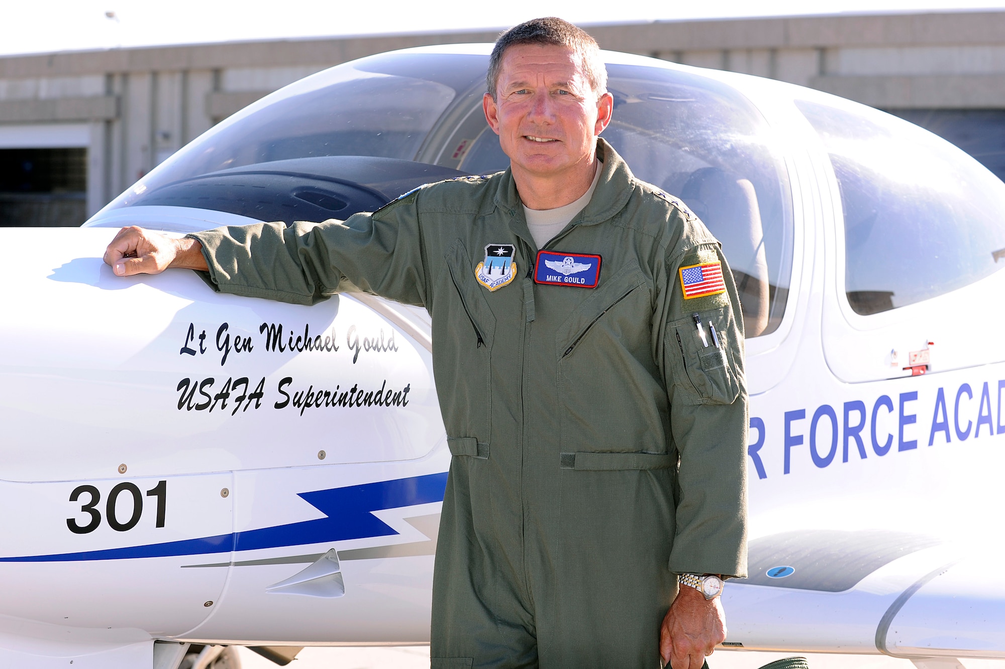 Lt. Gen. Mike Gould, the Academy's 18th superintendent, will retire from the Air Force Oct. 1 after 37 years of commissioned service. The general is a 1976 Academy graduate and a command pilot with more than 3,300 hours of flying time in multiple aircraft. He served as the Academy's top officer since 2009. (U.S. Air Force Photo/Mike Kaplan)