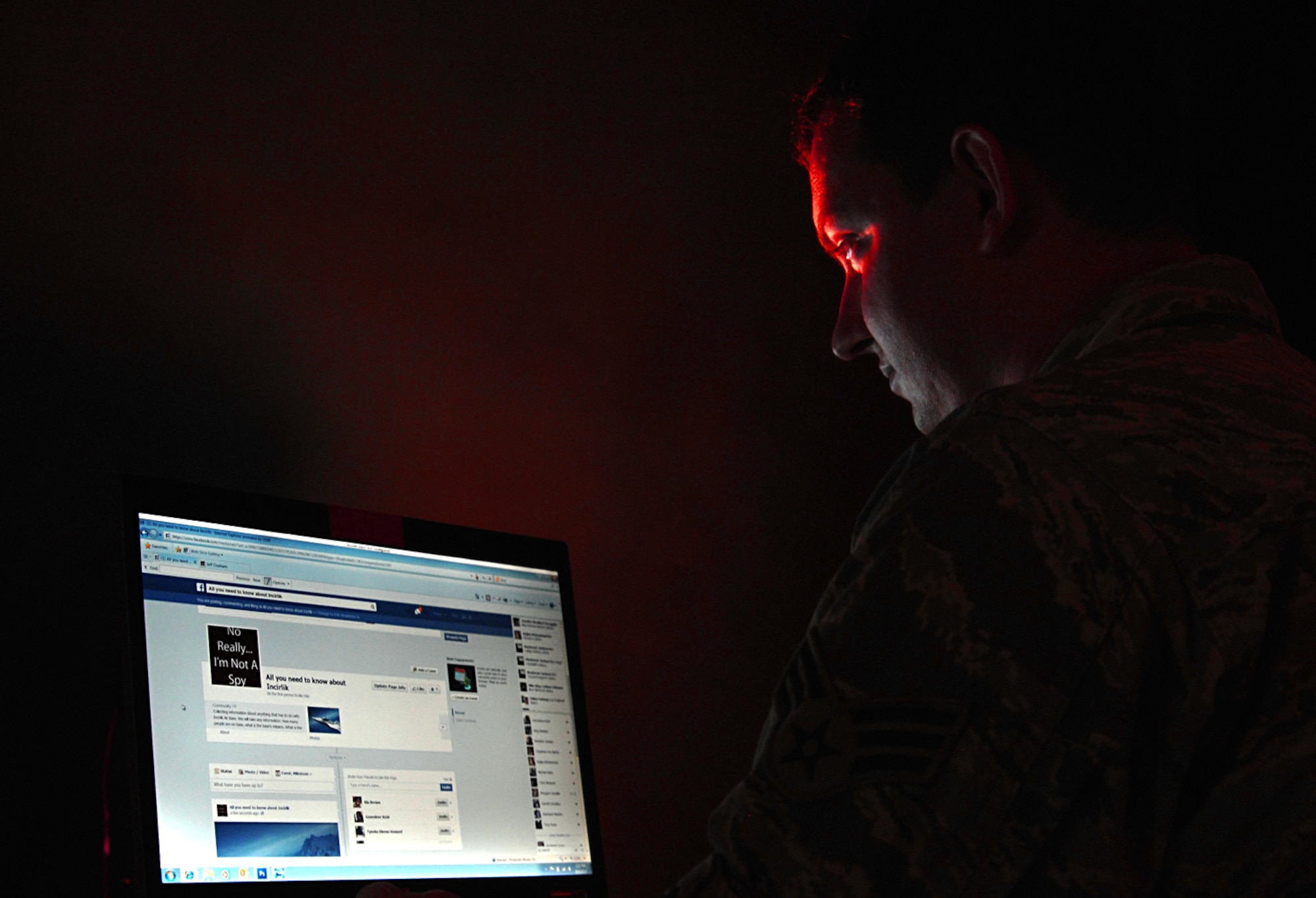 Operational security is an important factor Airmen should consider in everything they do. Whether calling loved ones, skyping with family or chatting with friends on Facebook Airmen should be aware that the enemy maybe listening and watching as well. (U.S. Air Force illustration by Staff Sgt. Eric Summers Jr.)