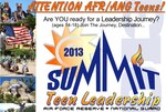 Poster promotes this year’s AFR/ANG Teen Leadership Summits.