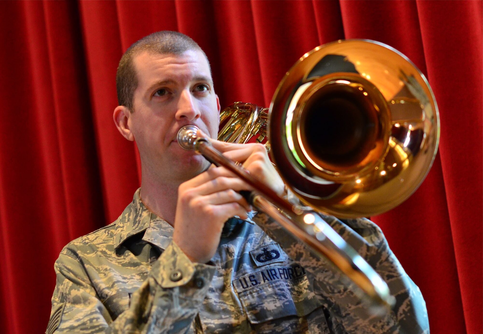 The U.S. Air Force Band welcomes Technical Sgt. Benjamin Polk, the new bass trombonist for the Airmen of Note. (U.S. Air Force photo)