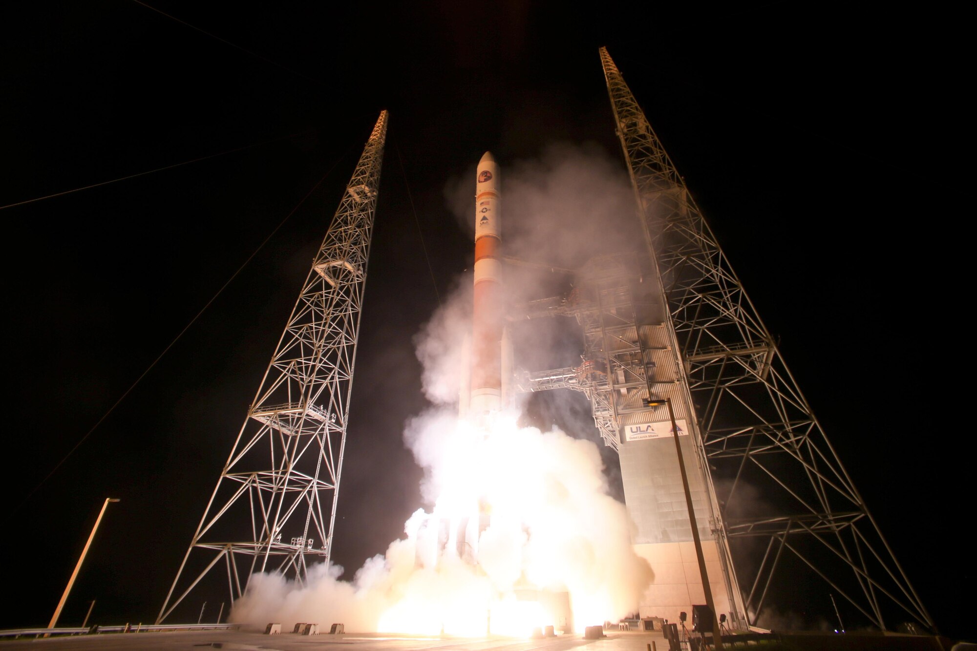 A United Launch Alliance Delta IV rocket successfully launched the sixth Wideband Global SATCOM (WGS-6) satellite for the U.S. Air Force at 8:29 p.m. EDT Aug. 7 from Space Launch Complex-37. Wideband Global SATCOM provides anytime, anywhere communication for the warfighter through broadcast, multicast, and point to point connections. WGS is the only military satellite communications system that can support simultaneous X and Ka band communications. Photo by Pat Corkery, United Launch Alliance