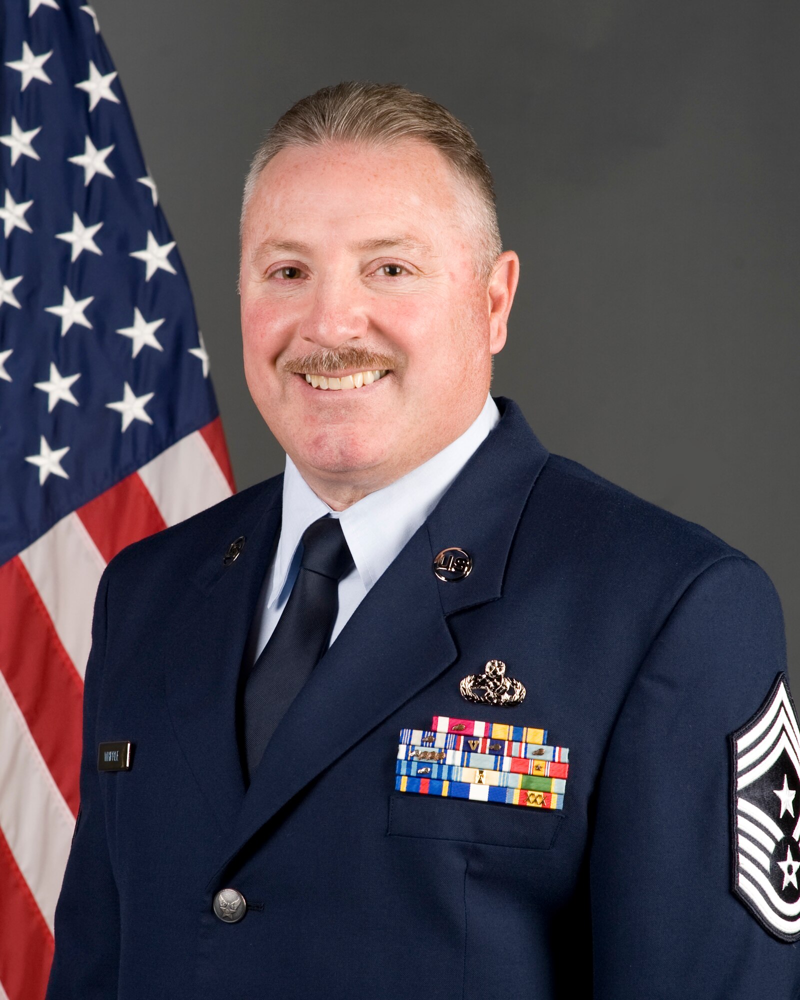 Chief Master Sgt. William G. Whipple became the seventh command chief master sergeant to the adjutant general of Wyoming, assuming authority from Chief Master Sgt. Ralph D. Hensala at a ceremony conducted at the Joint Forces Readiness Center in Cheyenne, Wyo., Aug. 3, 2013. Whipple is responsible for all affairs concerned with enlisted personnel of the Wyoming Air National Guard. He also serves as the senior enlisted leader to the chief of the joint staff.