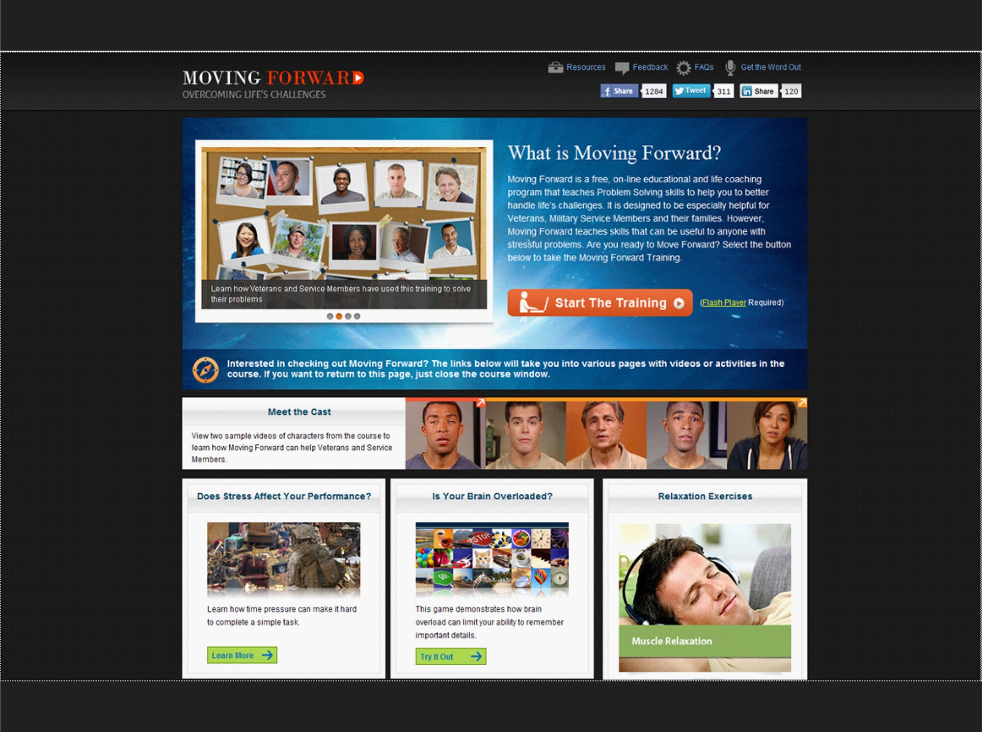 Moving Forward, at http://www.startmovingforward.org, is designed to teach problem-solving skills to members of the military community, Dr. Robert Ciulla, director of the mobile health program at the National Center for Telehealth and Technology, told American Forces Press Service today. (Courtesy image)

