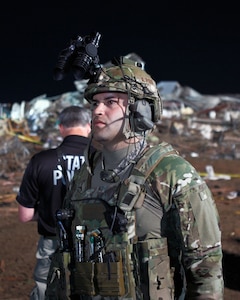 Oklahoma National Guard Soldiers and Airmen respond to a devastating tornado that ripped through Moore, Okla., May 20, 2013.