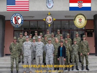 Experts from the Minnesota Army National Guard and U.S. European Command traveled to Zagreb, Croatia, for a Field Water Treatment Workshop with partners from the Croatian Armed Forces from May 7-9, 2013.