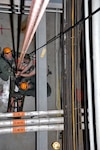 Members of the 15th Civil Support Team, Vermont National Guard, conduct Joint CBRNE (Chemical, Biological, Radiological, Nuclear and Explosive weapons) and high angle ropes rescue training with instructors of the Army Mountain Warfare School at the Government Training Institute in Barnwell, S.C.