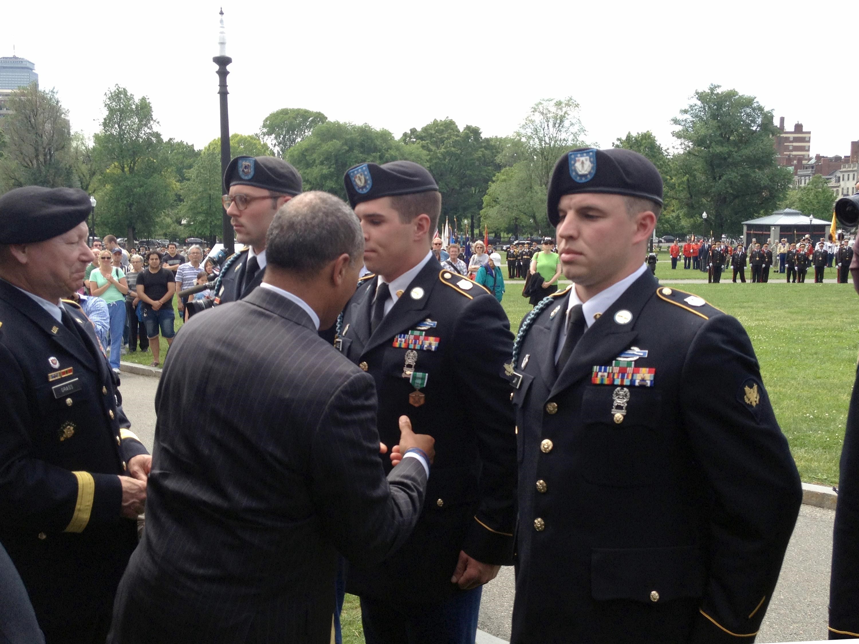 National Guard first responders at Boston Marathon awarded Army