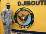 Cpl. De'Marcus Hopson poses for a picture after graduating from Warrior Leader Course, which was held at Camp Lemonnier, Djibouti.