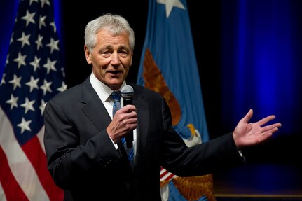 Secretary of Defense Chuck Hagel said the Defense Department will move forward in making military benefits available to all military spouses after the U.S. Supreme Court struck down the Defense of Marriage Act.