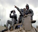 National Guard unit's annual training exercise at Fort Bragg, N.C., June 10. The forward observers' training ensures that targets are quickly identified to achieve maximum effects.