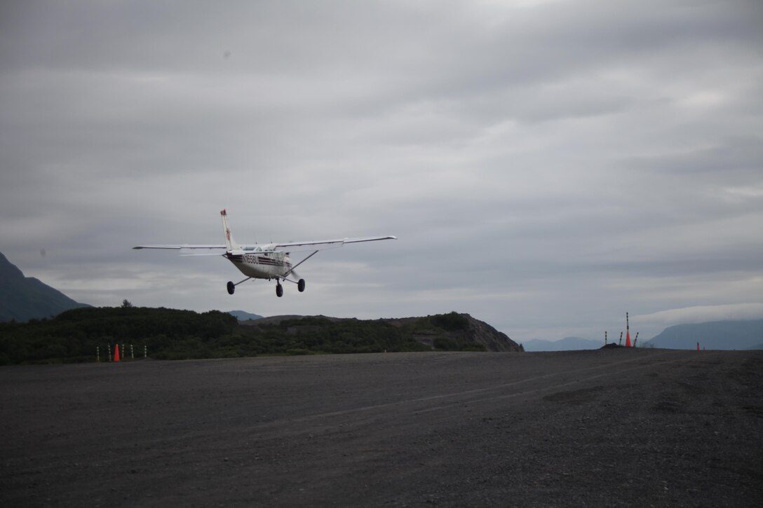 Marines with Marine Wing Support Squadrons 471 and 473, Marine Aircraft Group 41, 4th Marine Aircraft Wing, began a humanitarian aid project to expand an aircraft landing strip for native Alaskans in Old Harbor a fishing village on Kodiak Island Borough, Alaska July 2013. This project is scheduled to be completed in approximately two years and will allow the local civilians to land large aircraft on the remote island.