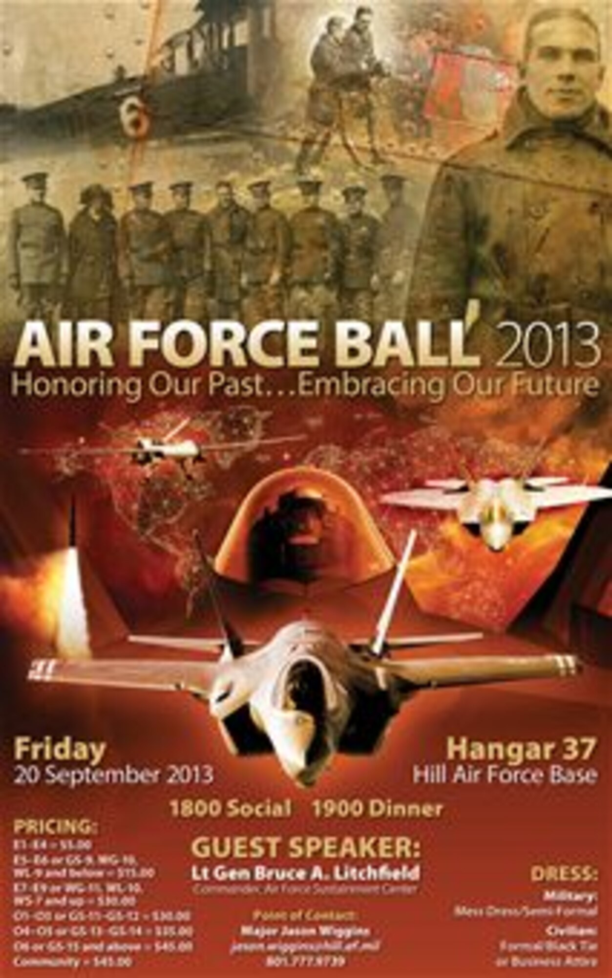 An Air Force Ball will be held Sept. 20 at Hill AFB. Tickets are on sell through unit first sergeants.
