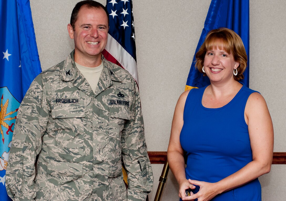 Jennifer Andrews, a 982nd Maintenance Squadron project designer, was chosen as the "commander's wingman of choice" for Aug. 5-9. She was chosen based on her professionalism and work ethic. (U.S. Air Force photo by Airman 1st Class Jelani Gibson) 