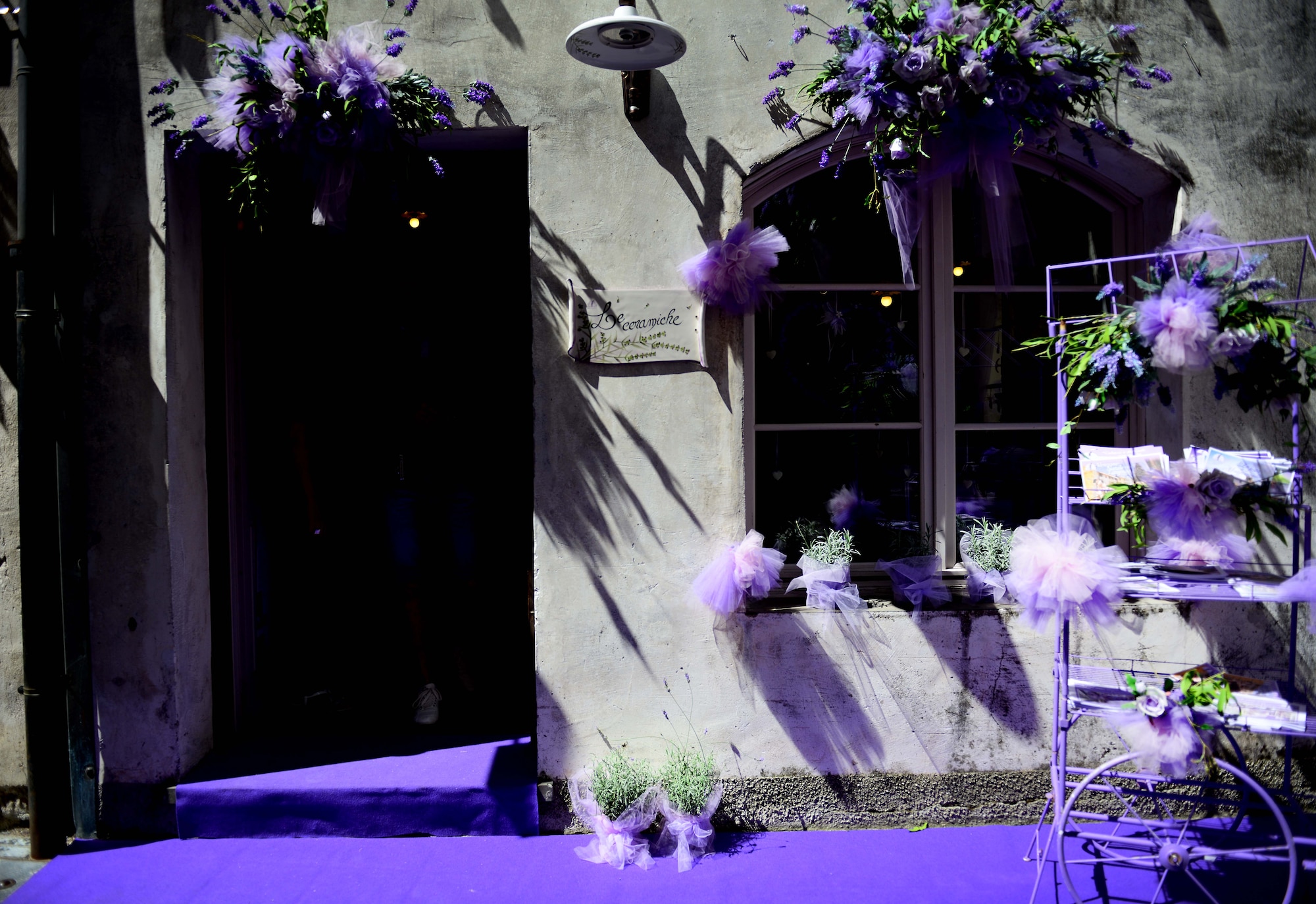 The annual Lavender Festival in Venzone, Italy occurs at the beginning of August.  Venzone celebrates the lavender harvest by decorating the town with a variety of purple decorations throughout the center.  (U.S. Air Force photo/Staff Sgt. Evelyn Chavez)