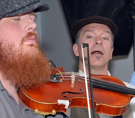 St. John Fraser, Rick Meagher and Adrian Baxmeyer, three-fifths of the band One Eyed Reilly, work in the U.S. Army Corps of Engineers Sacramento District. Their weekends are spent playing a mixture of original Celtic rock and Americana tunes throughout the region. (U.S. Army photo by Robert Kidd Released)