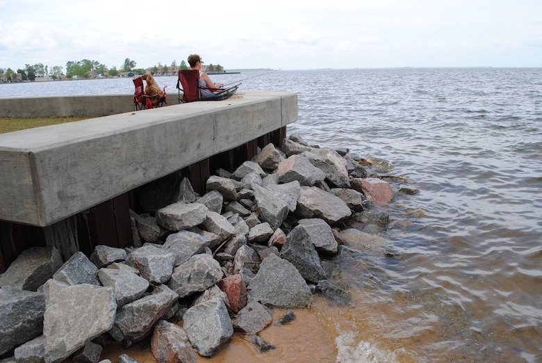 The Charleston District built a new lakewall for the Joint Base Charleston Short Stay Recreation Area as part of their MWR program.