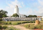 Joint Base San Antonio members who attended the five-day Senior NCO Professional Enhancement Seminar Aug. 5-9 gather Aug. 6 in front of the JBSA-Randolph Taj Mahal. The seminar is designed to  augment and reinforce information taught in Basic Military Training, technical training, ancillary training, professional military education and job experience. The SNCO PES is also designed to provide newly selected master sergeants with an in-depth view of their increased supervisory, leadership and managerial responsibilities, and provides assistance in making the transition to SNCO status more effective. The seminar was conducted for all master sergeant selects and newly selected master sergeants. courtesy photo)
