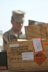 Engineer Marines from Marine Support Squadron 272 prepare for a demolition range at Camp Wilson aboard Marine Corps Air-Ground Combat Center Twentynine Palms, Calif., August 6. The Marines made a total of 20 explosives in total.