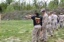 Military Spouses on the Shotgun range. 