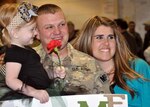 The West Virginia National Guard's 156th Military Police Detachment is welcomed home Jan. 27, 2012.