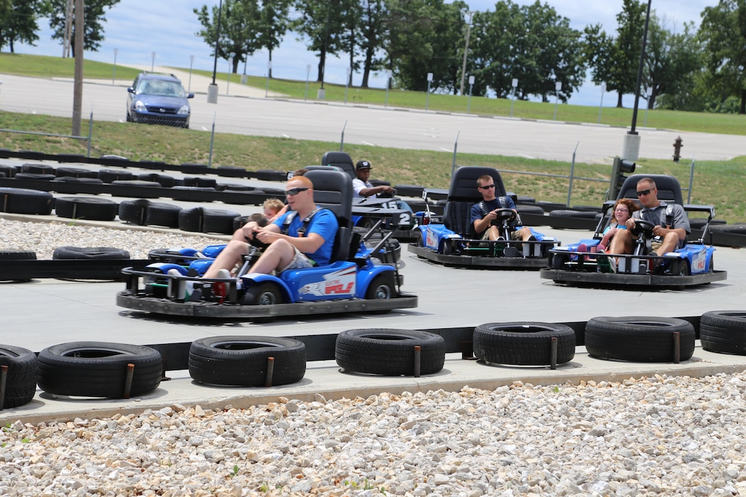 Dads drive and race their children on this day of fun for the Marine Corps Detachment Fort Leonard Wood.