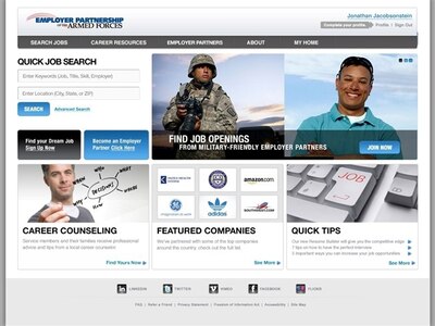 A user-friendly Web portal makes it easier for veterans - including Reserve component members, their families and wounded warriors - to land jobs with civilian employers who value their military experience.