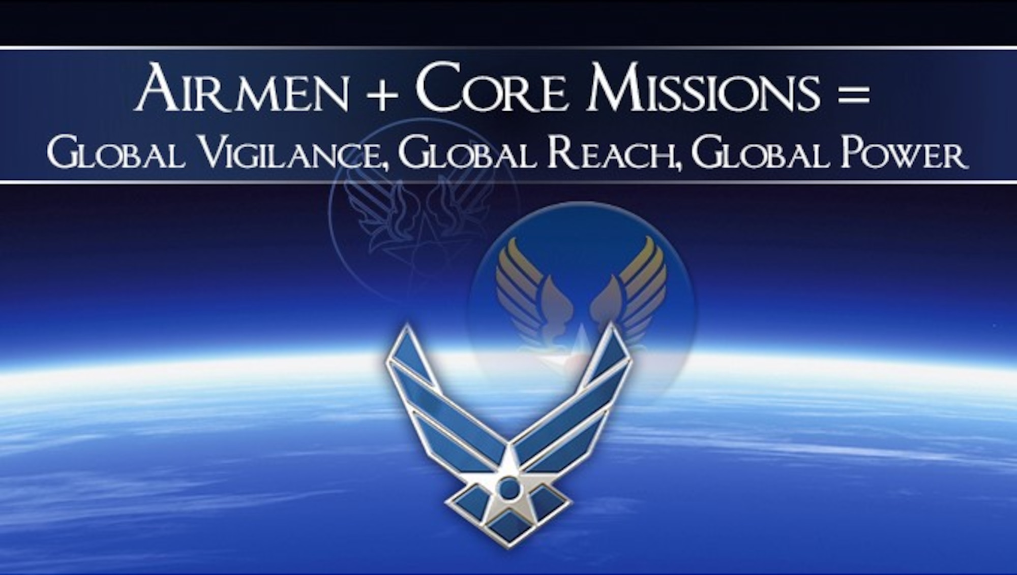 Airmen + Core Missions = Global Vigilance, Global Reach, Global Power