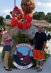 Master Sgt. Heather Mousseau and Chief Master Sgt. Dallas Turner prepare to enjoy the Summer Water Bash sponsored by the Red Eagles Booster Club in August. The event was open to all 911th and 916th Airmen and their families. (USAF photo courtesy of the 911ARS)