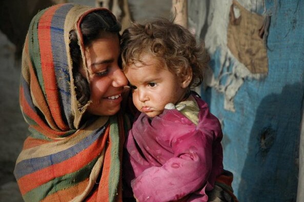 In spite of poor living conditions in remote Afghan villages, families live in tight knit communities. Inspired by this, retired Lt. Gen. John Bradley and wife Jan, founders of the Lamia Afghan Foundation, have collected and delivered more than two million pounds of aid for Afghanistan. (Courtesy photo)