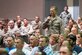 During the 45th Space Wing All-Call, 2nd Lt. Giles Gonnsen asks Acting Secretary of the Air Force Eric Fanning a question on decisions being made by the country's top leaders Aug 8, 2013, at Patrick Air Force Base, Fla. Gonnsen is assigned to the 45th Logistics Readiness Squadron. (U.S. Air Force photo/Matthew Jurgens)