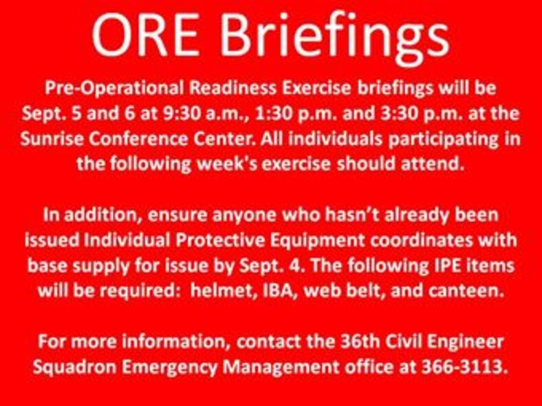 ORE Briefings
