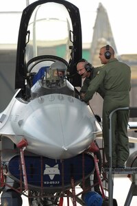 Colombian Brig. General Ramses Rueda, a pilot and director of the Colombian Air Force Officer's Academy, along with a team of Colombian Air Force officers, tour McEntire Joint National Guard Base, S.C., July 30, 2013.