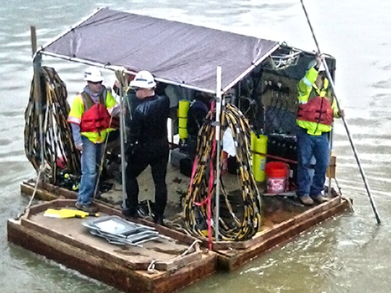 Through four cross-country mobilizations to MOTCO, the seven-person dive team utilized a surface-supplied SCUBA methodology to dive 95 times within nine weeks -- using 190 tanks of air to perform 285 hours of underwater work.

The Portland District Office of Dive/ROV Operations and Safety led the Corps’ underwater execution of MOTCO’s pier inspections.