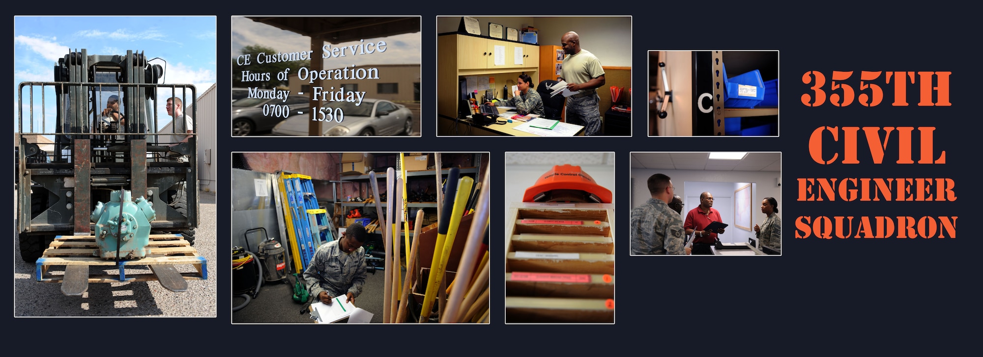 The 355th Civil Engineer Squadron operates out of 21 different facilities across the installation. Their efforts day-in and day-out provide the 355th Fighter Wing and D-M teammates with a top-notch platform from which to train, operate and deploy. 