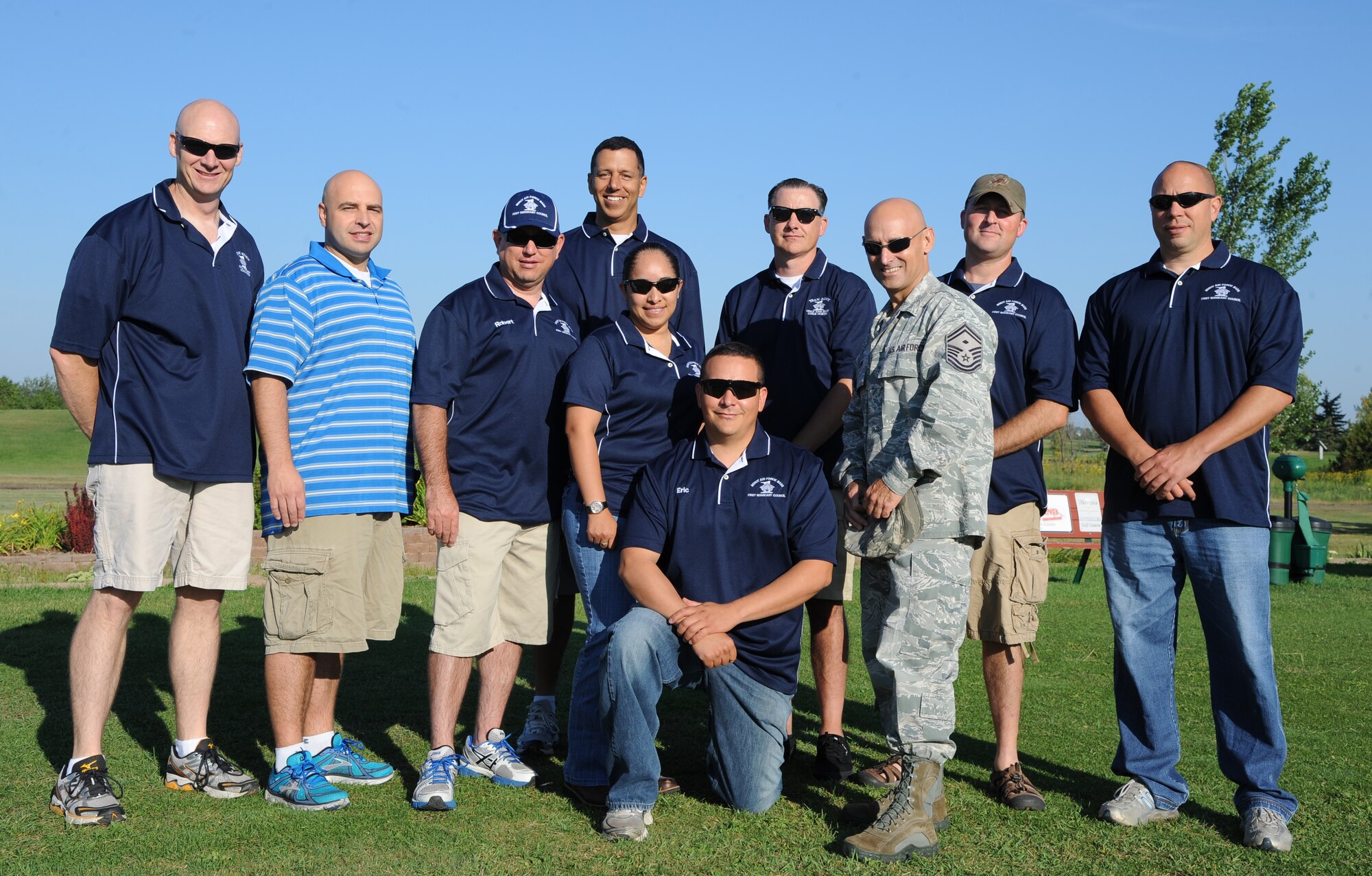 Team Minot’s First Sergeants held a golf tournament to raise proceeds for First Sergeant initiatives like the quarterly Diamond Sharp awards, as well as other morale building activities here, Aug. 16, 2013. Beautiful weather and camaraderie accompanied 17 teams as they played through the Rough Riders course. (U.S. Air Force photo/Airman 1st Class Andrew Crawford)
