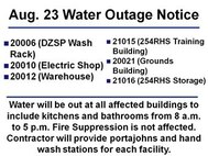 Aug. 23 Water Outage Notice
