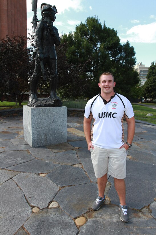 Ryan M. Martin, a 25-year-old Marine veteran, poses for a photo on the University of Massachusetts Amherst campus Aug. 16. “My school is 100 percent paid for,” said Martin, who is using his Post 9/11 GI Bill to earn a bachelor’s in resource economics. “It is awesome; it is almost like getting paid to go to school.” (U.S. Marine Corps photo by Sgt. Richard Blumenstein).