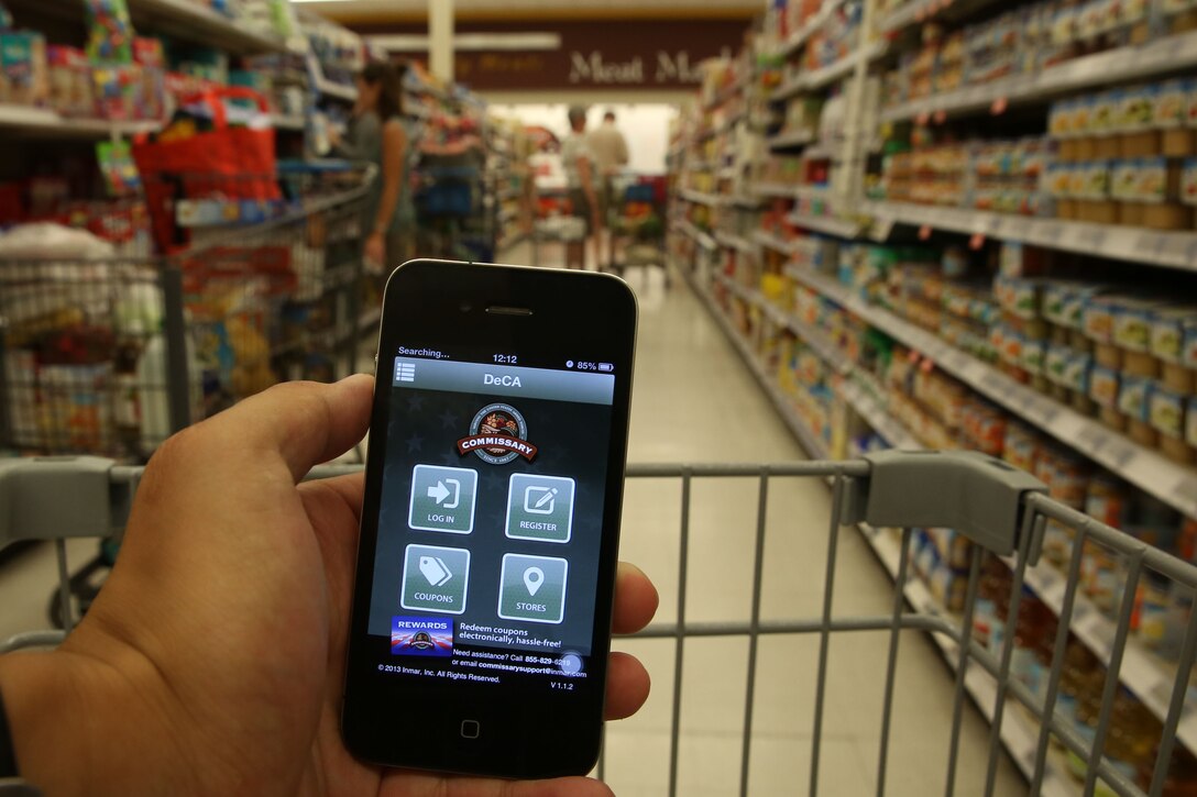 The new mobile application, Commissary by the Defense Commissary Agency, gives shoppers the ability to find coupons on their mobile device and directly upload them for anywhere. Shoppers can then use their Rewards Card at checkout to redeem coupons. 